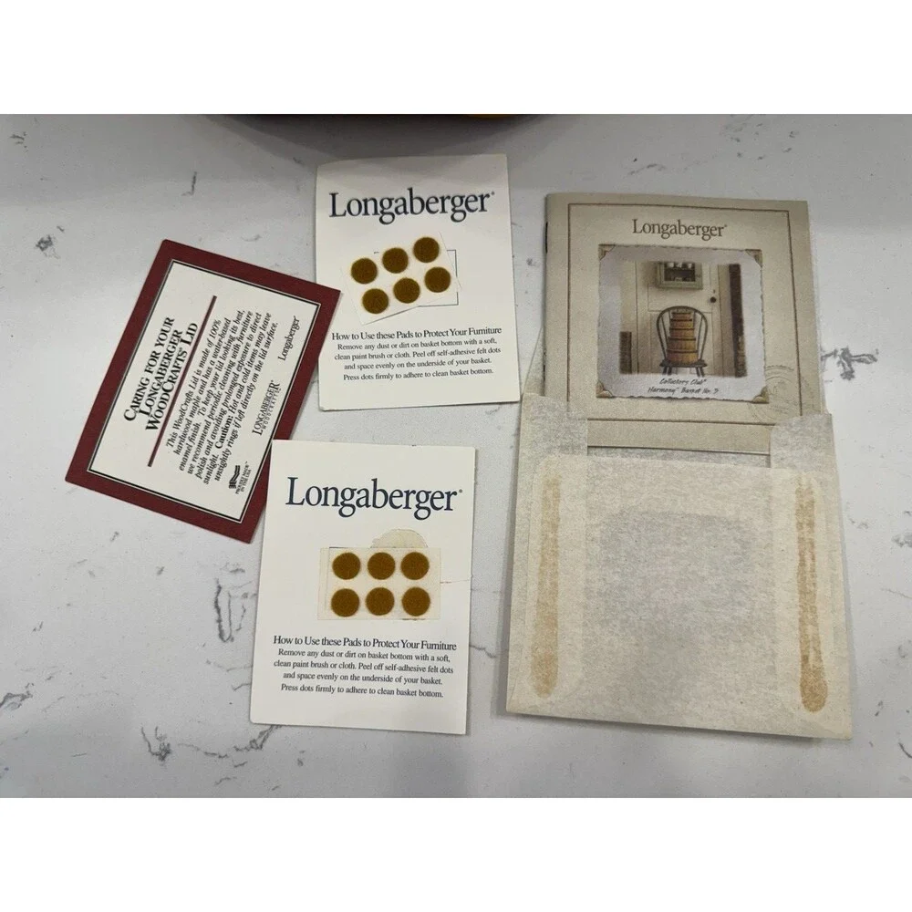 Longaberger Collectors Club Harmony Stackable Baskets & Protectors Set